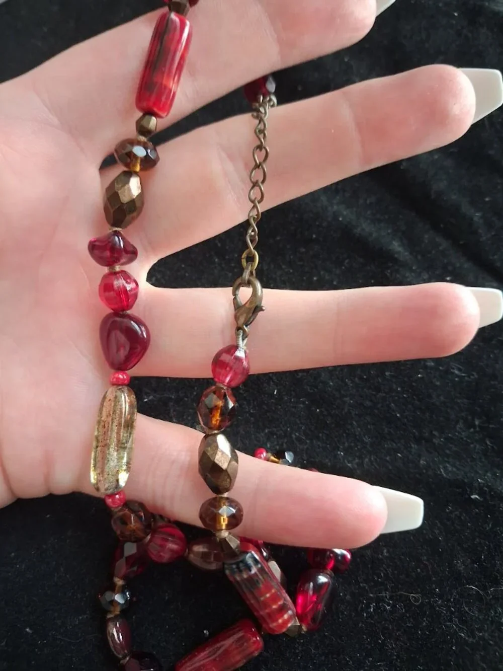 18 inch Glass beaded necklace